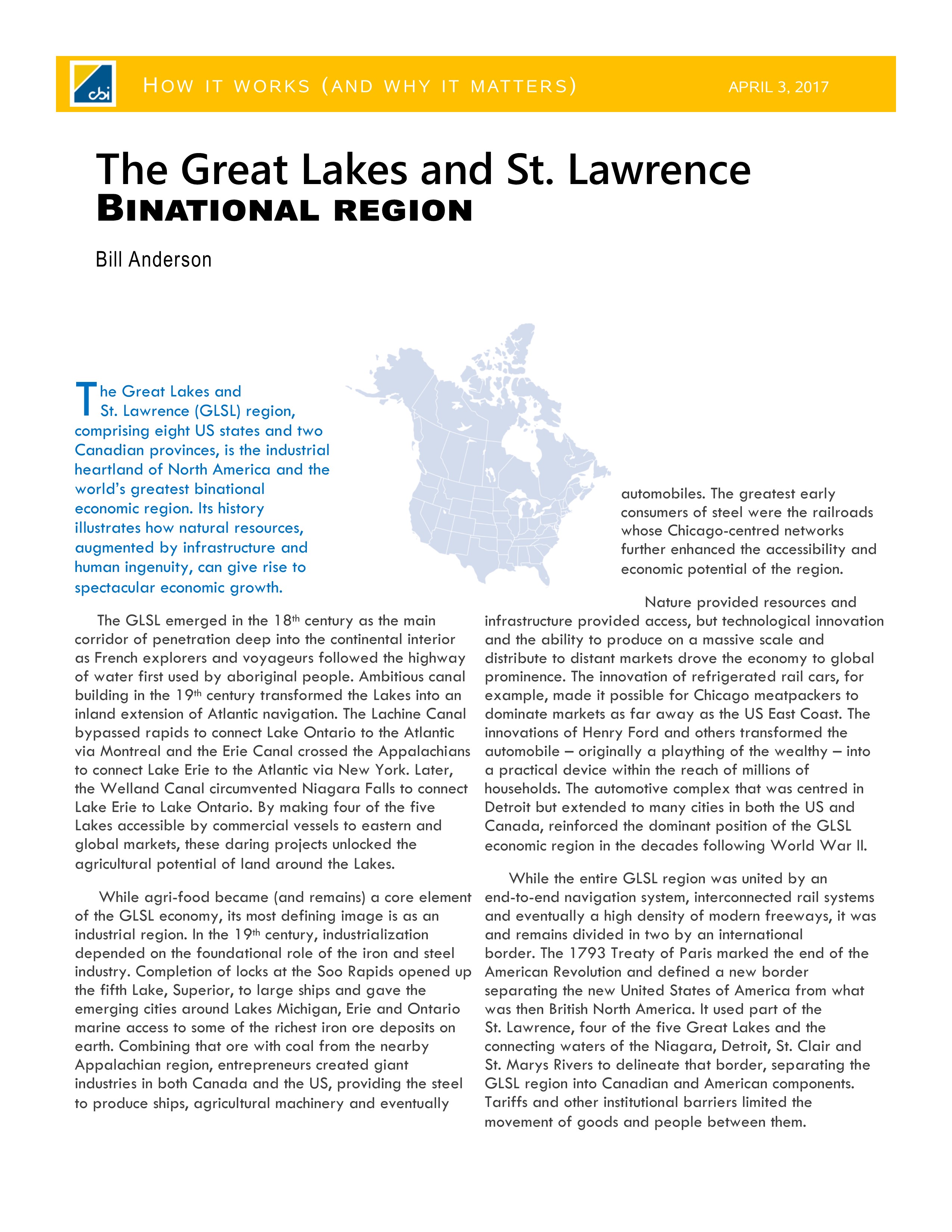 April 2017 – The Great Lakes and St. Lawrence Binational Region