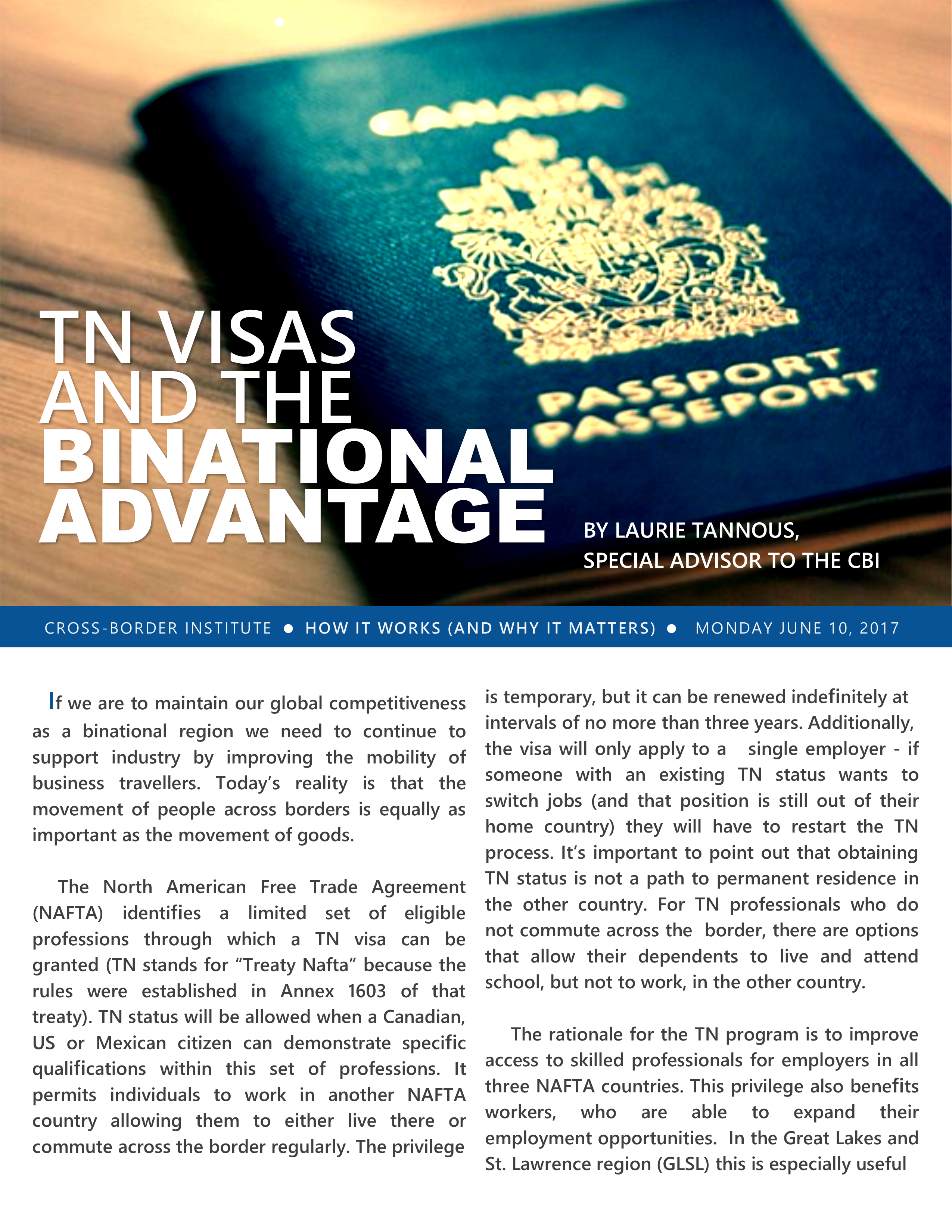 June 2017 – TN Visas and the Binational Advantage